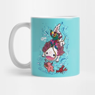 Axolotl with Elephant Mug